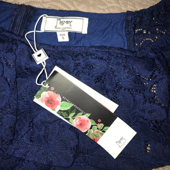 NWT Missmay Vintage Floral Lace Dress - Picture 6 of 9